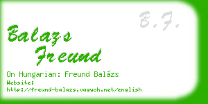 balazs freund business card