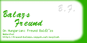 balazs freund business card